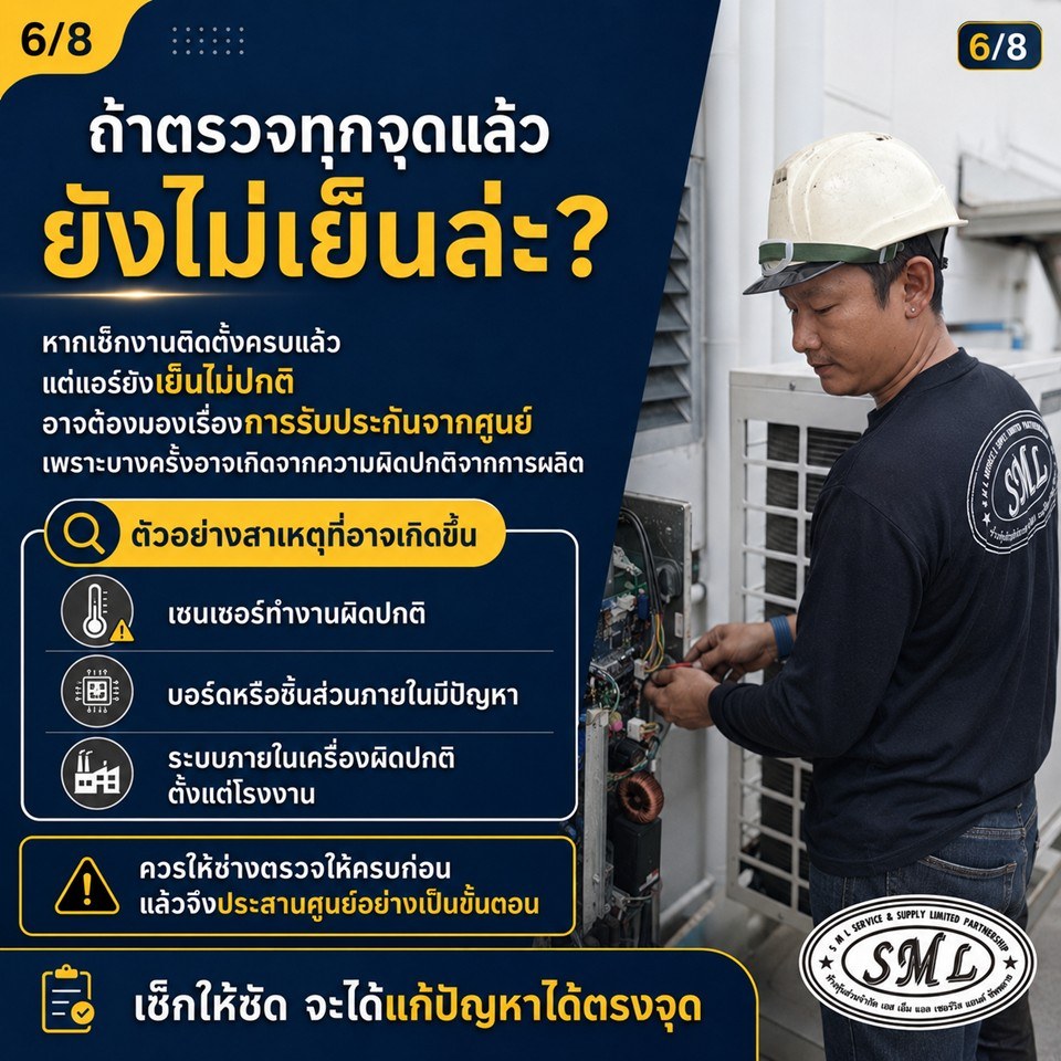 แอร์ติดตั้งใหม่ได้ไม่นาน แต่ทำไมไม่เย็น? ภาพที่ 6